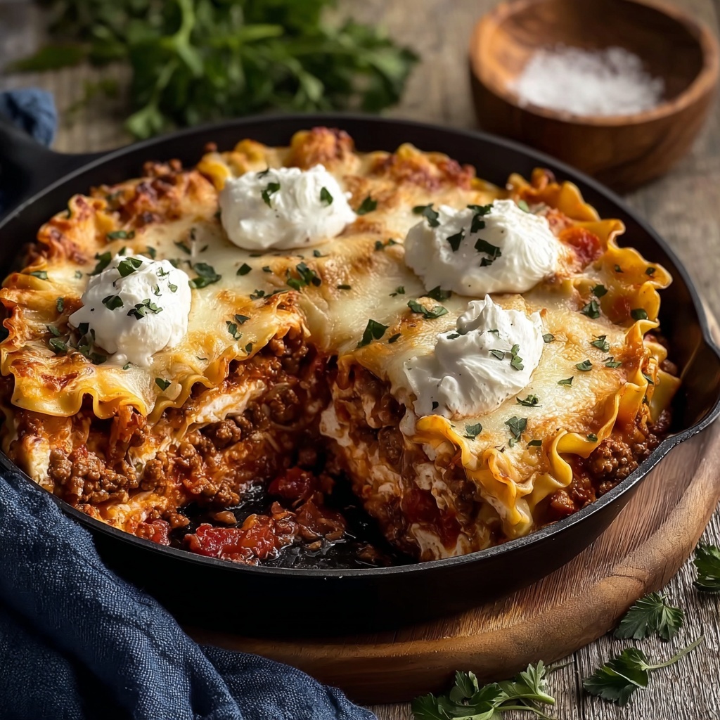 Simple Skillet Pesto Cheese Lasagna Roll Ups Recipe - Recipe Image
