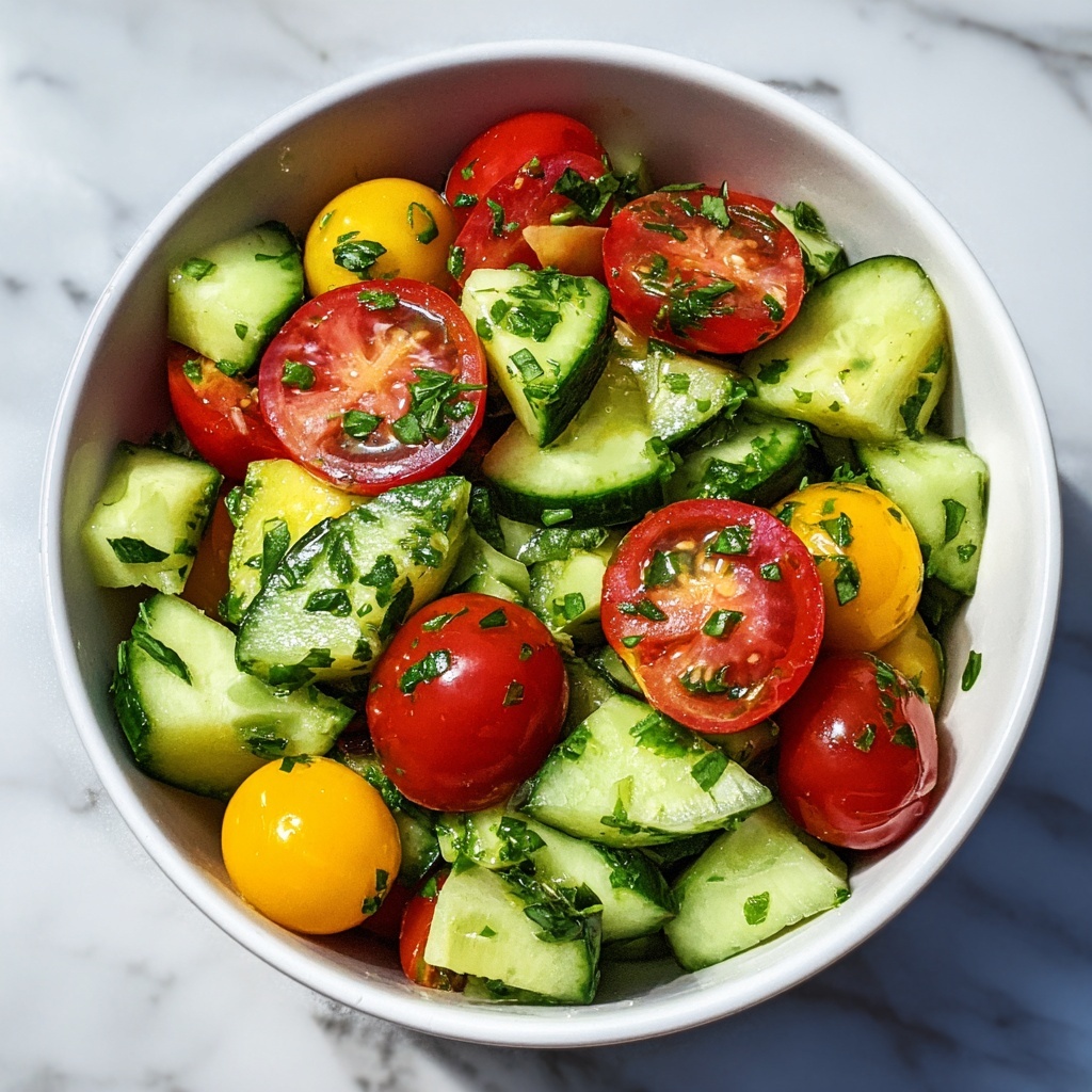 Cucumbers Tomatoes Avocado Salad Recipe - Recipe Image