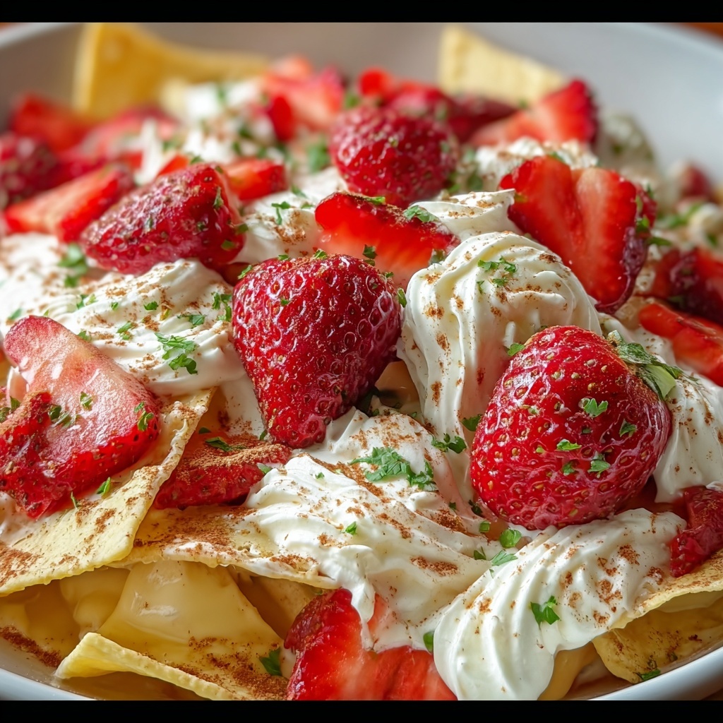 Strawberry Cheesecake Nachos Recipe - Recipe Image