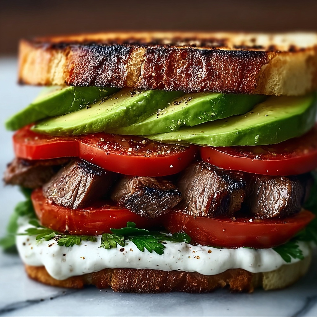 Grilled Steak & Avocado Sandwich Recipe - Recipe Image