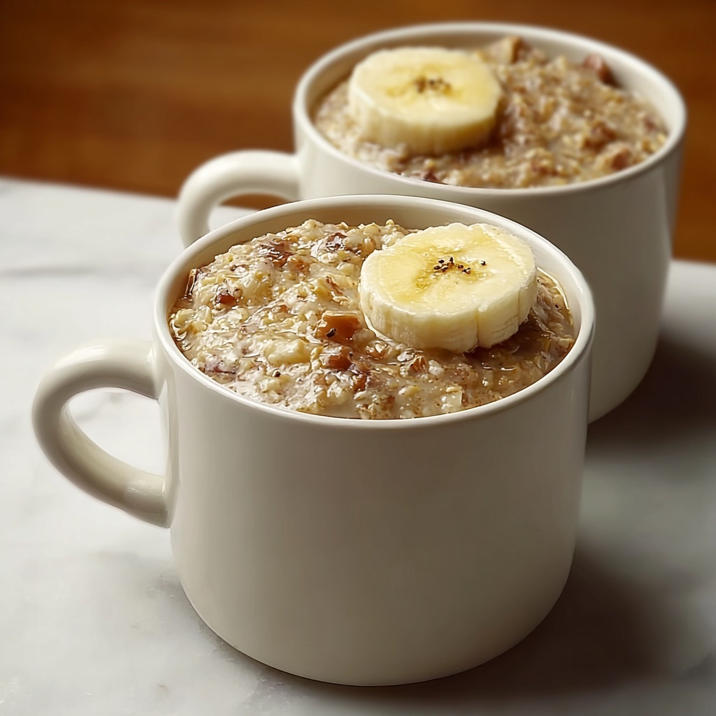 Simple Banana Oatmeal Mug Dessert Recipe - Recipe Image