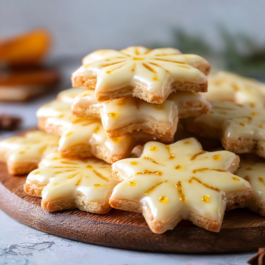 Cardamom Shortbread Cookies with Orange Glaze Recipe - Recipe Image