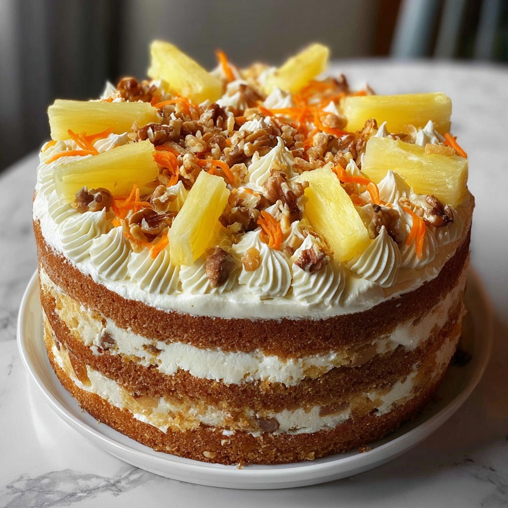 Hawaiian Pineapple Carrot Cream Cake Recipe - Recipe Image