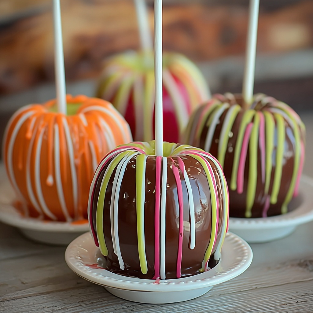 Striped Candy Apples Recipe - Recipe Image