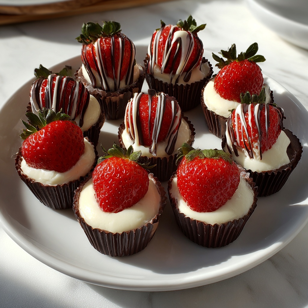 Chocolate Covered Cheesecake Strawberries Recipe - Recipe Image