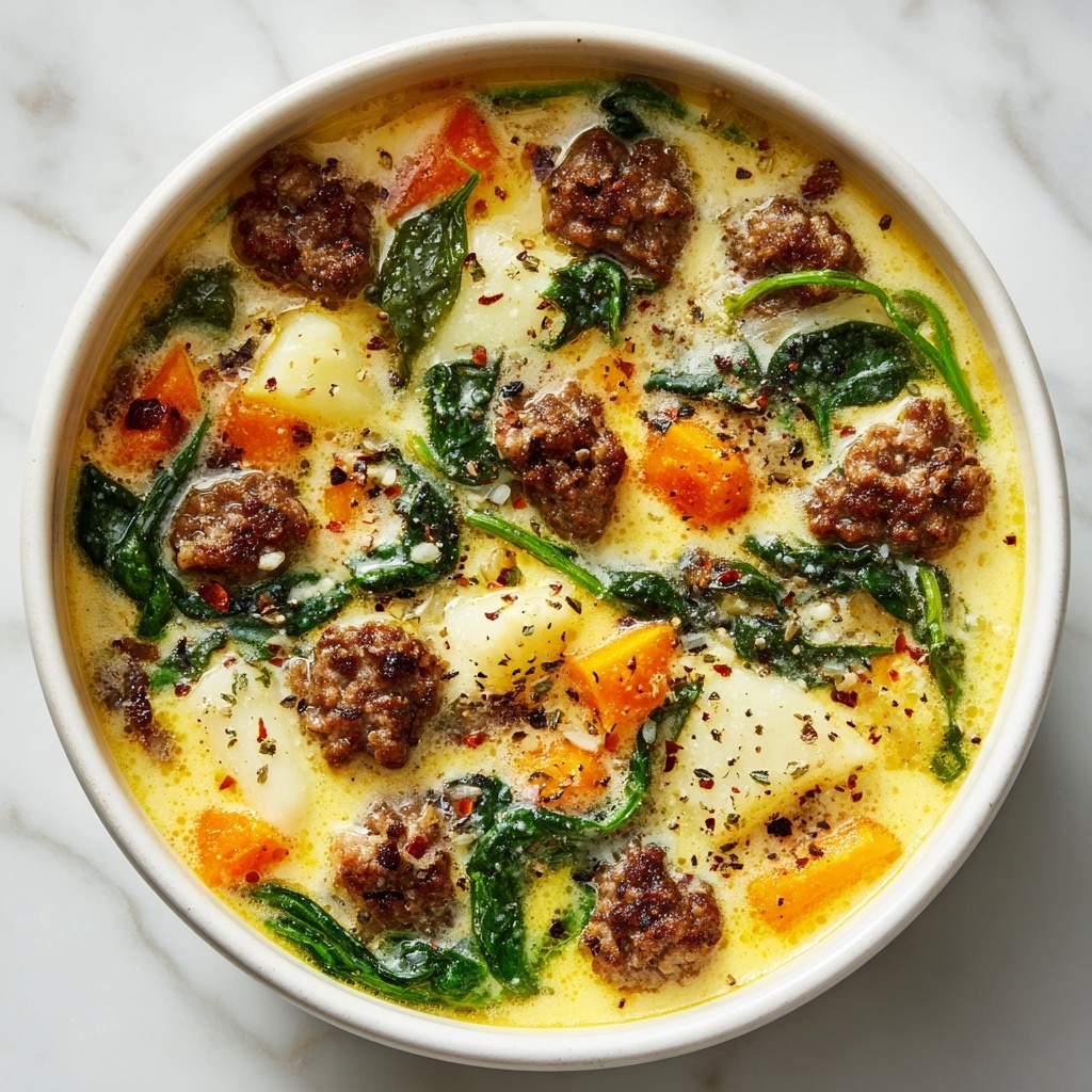 Creamy Parmesan Italian Sausage Soup Recipe - Recipe Image