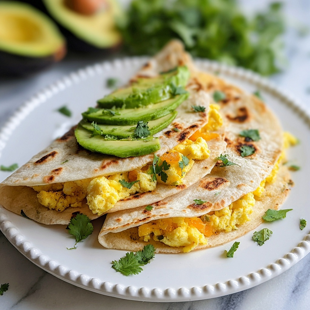 Egg & Avocado Breakfast Quesadilla Recipe - Recipe Image
