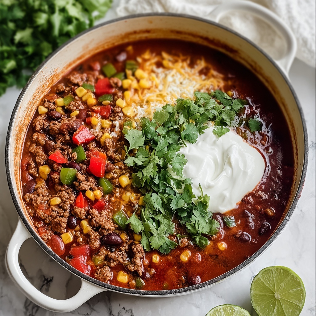 The Best Homemade Stovetop Chili Recipe - Recipe Image