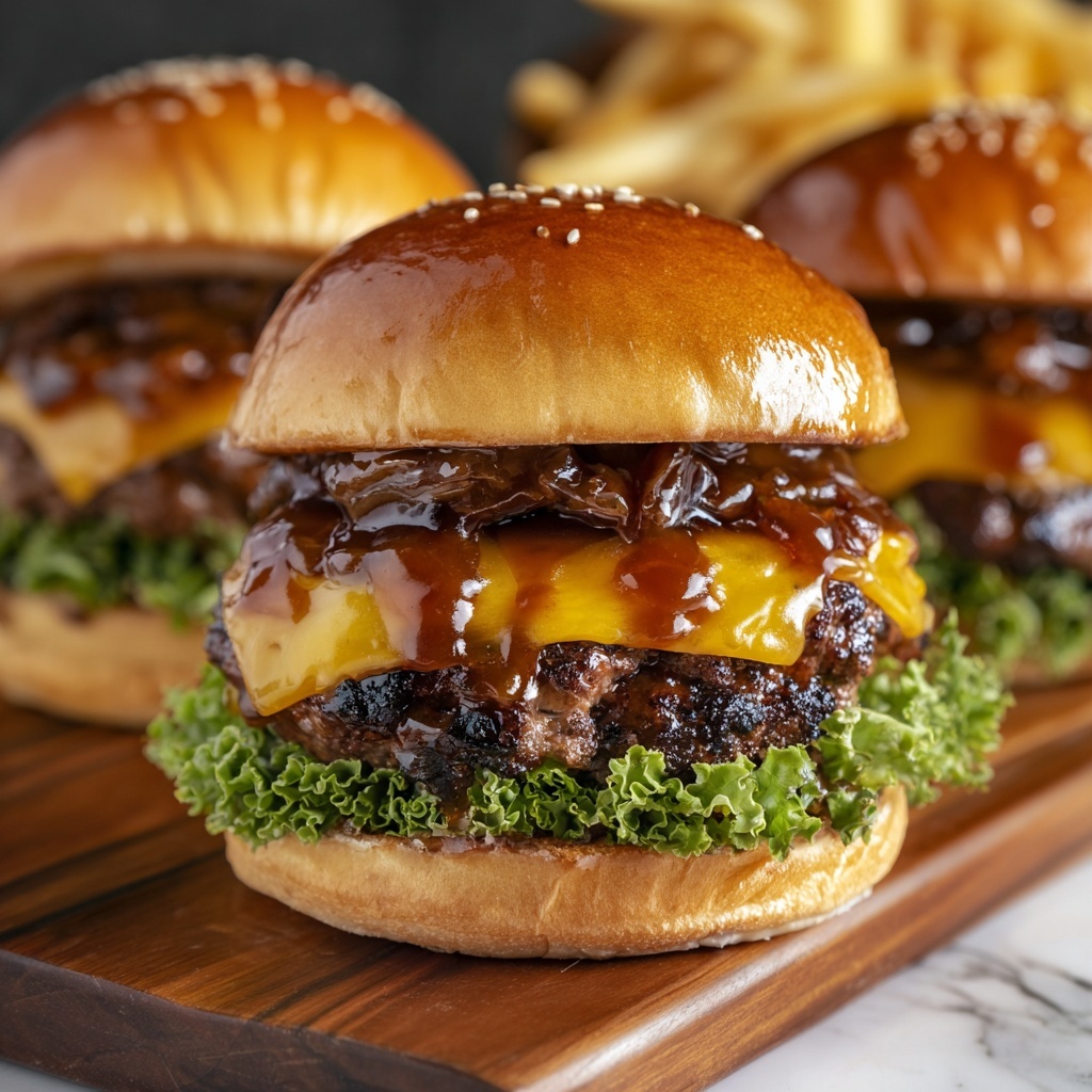 Teriyaki Parmesan Burgers with American Cheese Recipe - Recipe Image