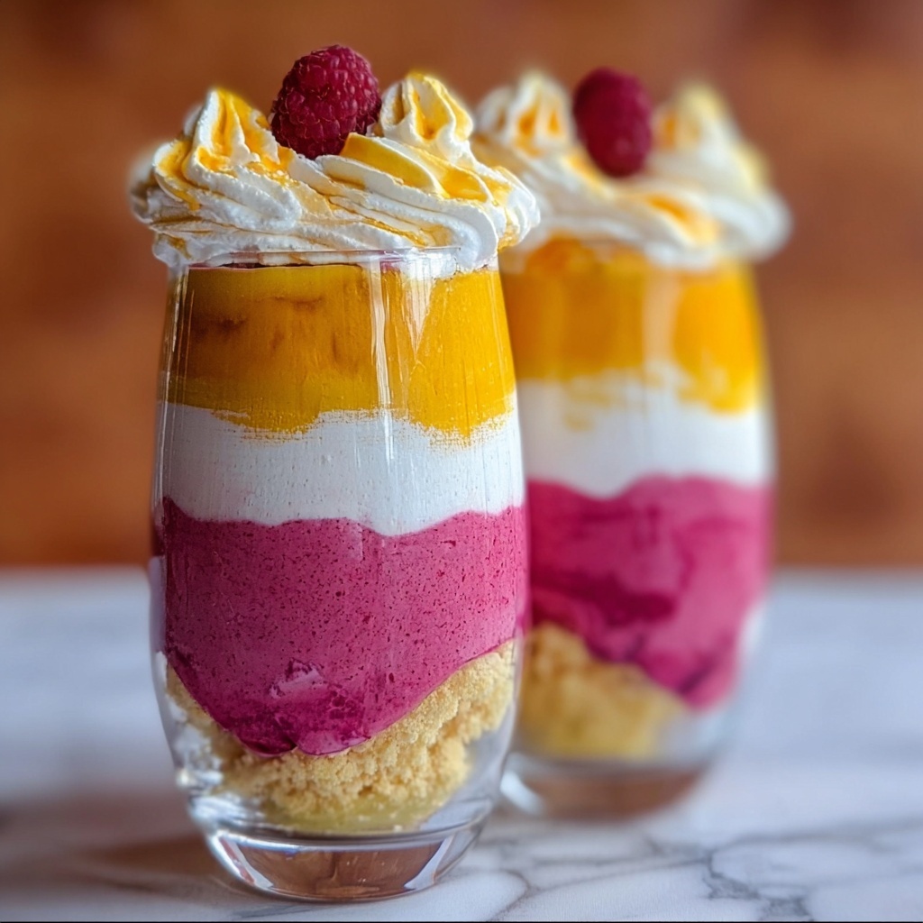 Layered Raspberry and Mango Sundae Recipe - Recipe Image