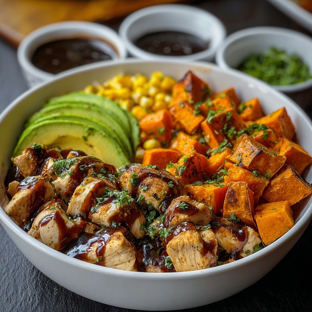 BBQ Chicken Sweet Potato Bowl Recipe - Recipe Image