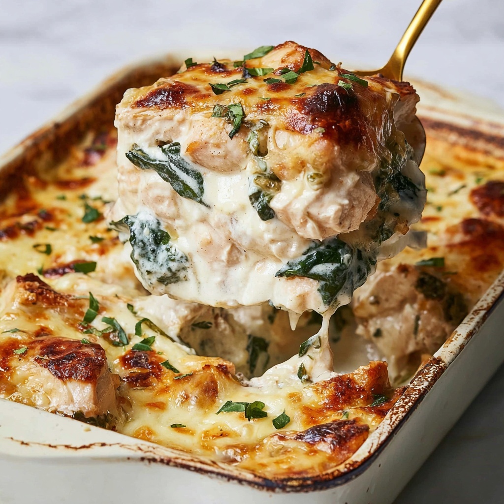 Spinach Artichoke Chicken Casserole Recipe - Recipe Image