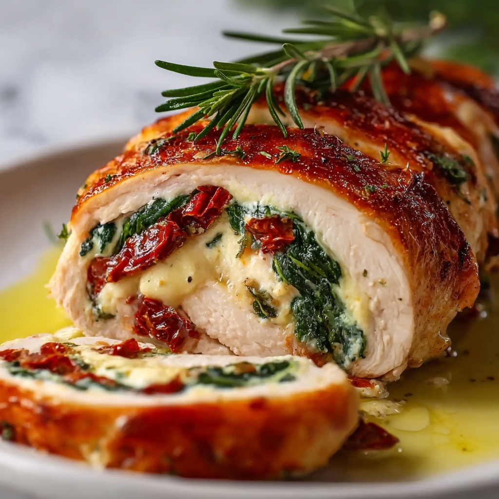 Stuffed Chicken Breast with Spinach and Cheese Recipe - Recipe Image