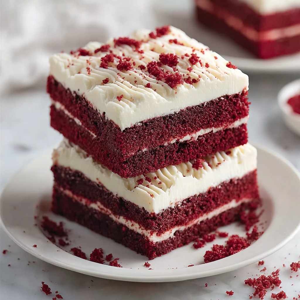 Red Velvet Brownies with Cream Cheese Frosting Recipe - Recipe Image