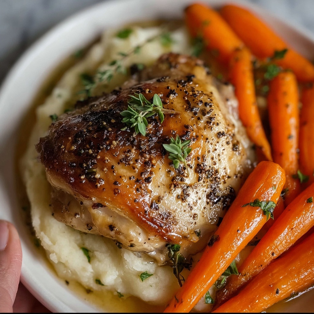 Garlic Herb Chicken & Carrot Plate Recipe - Recipe Image
