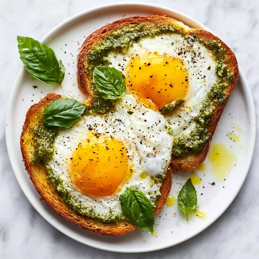 Pesto Eggs with Herbed Goat Cheese on Sourdough Toast Recipe - Recipe Image