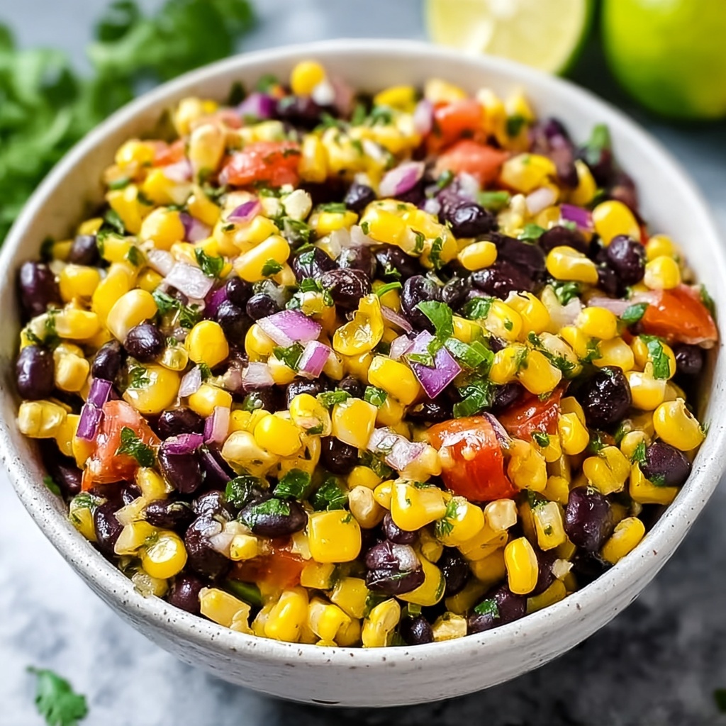 Refreshing Black Bean Corn Salad Recipe - Recipe Image