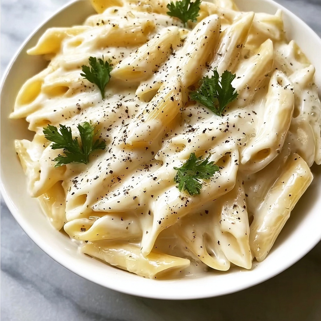 White Sauce Penne Pasta Recipe - Recipe Image