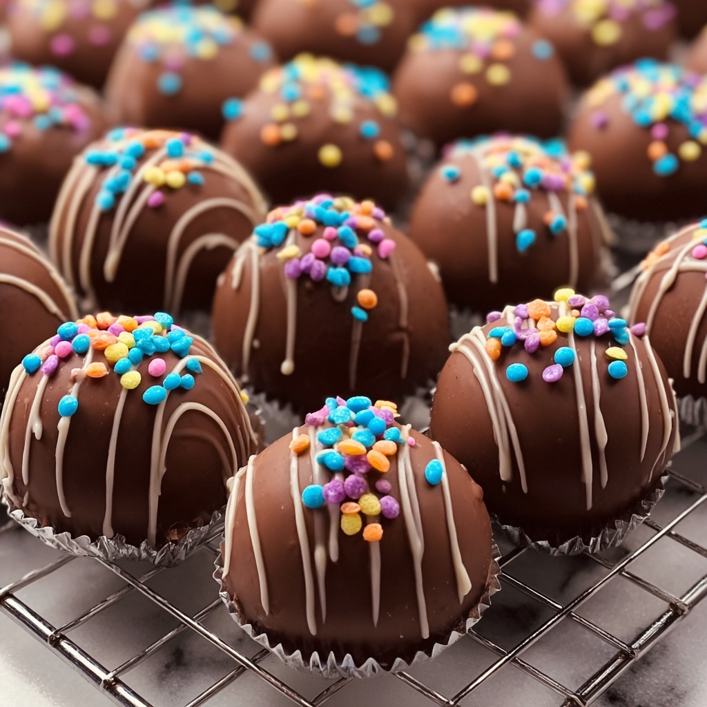 Chocolate-Covered Christmas Cake Puffs Recipe - Recipe Image