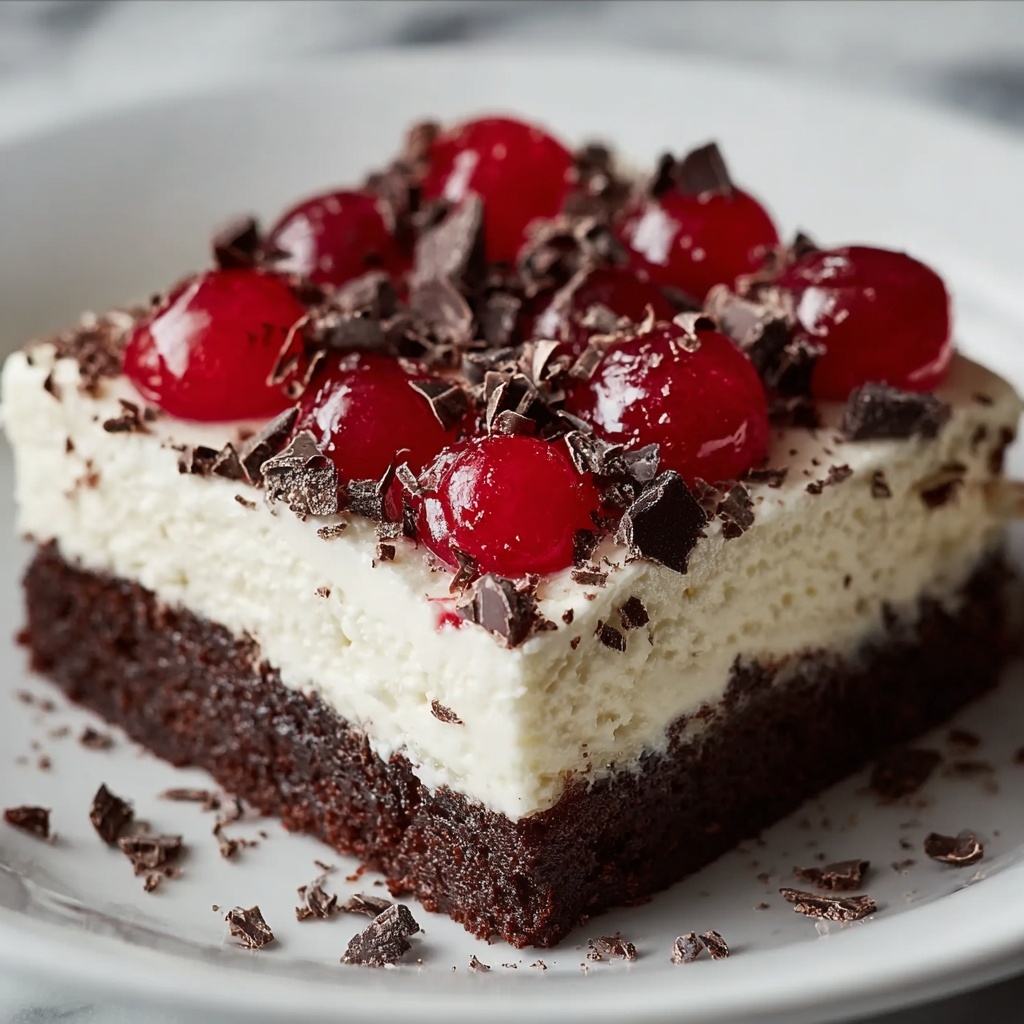 No-Bake Black Forest Slice Recipe - Recipe Image