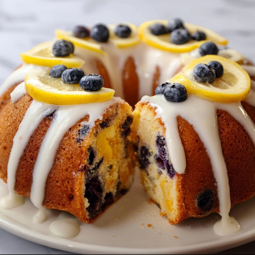 Lemon Blueberry Bundt Cake Recipe - Recipe Image