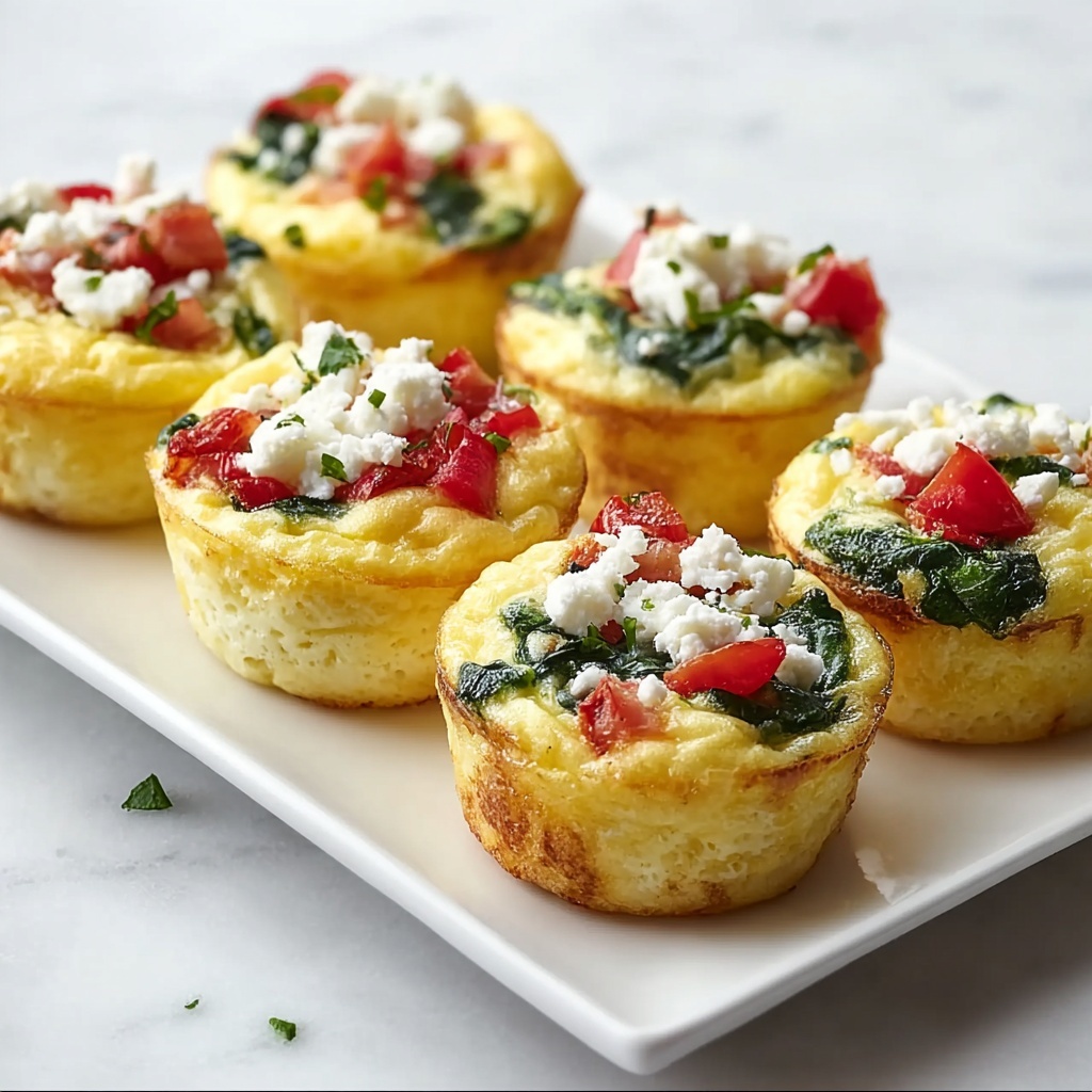 Egg White Bites with Bell Pepper, Spinach, and Feta Recipe - Recipe Image