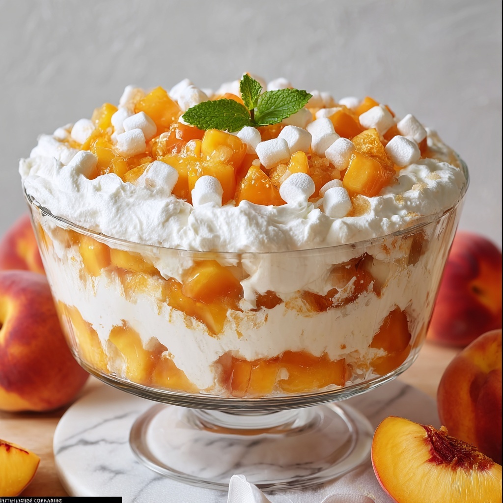 Peach Fluff Salad Recipe - Recipe Image