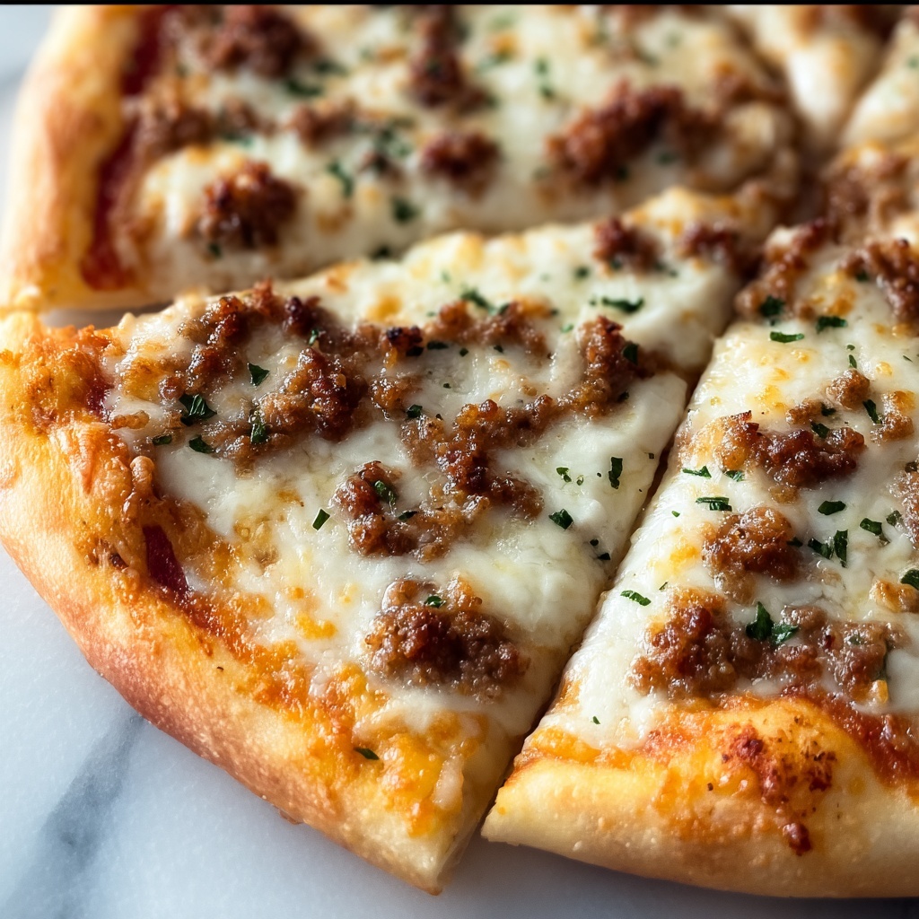 Biscuits and Sausage Gravy Breakfast Pizza Recipe - Recipe Image