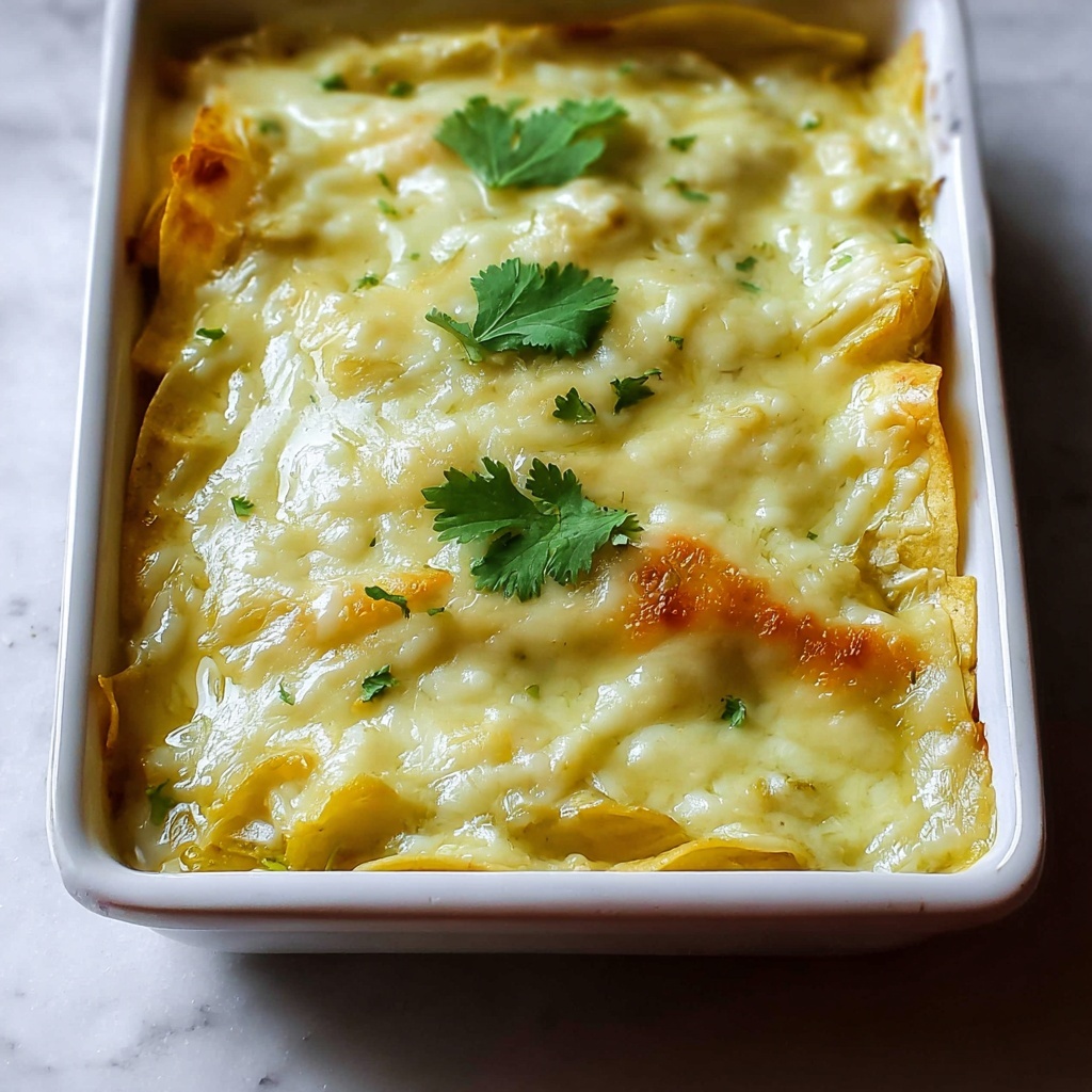 Green Chile and Chicken Mock Enchilada Casserole Recipe - Recipe Image