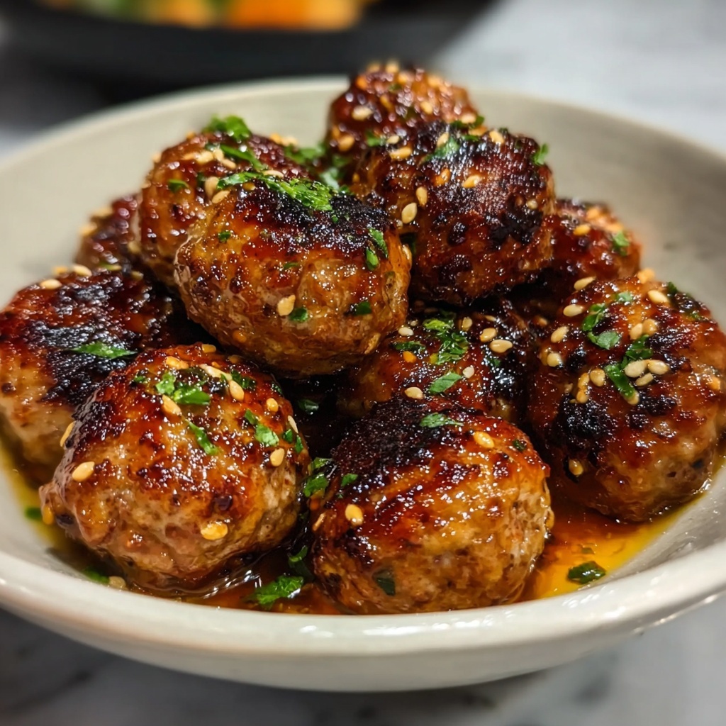 Honey Garlic Turkey Meatballs Recipe - Recipe Image