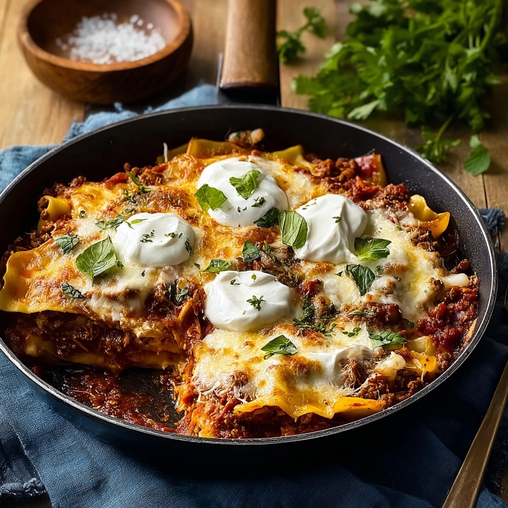 Simple Skillet Pesto Cheese Lasagna Roll Ups Recipe - Recipe Image