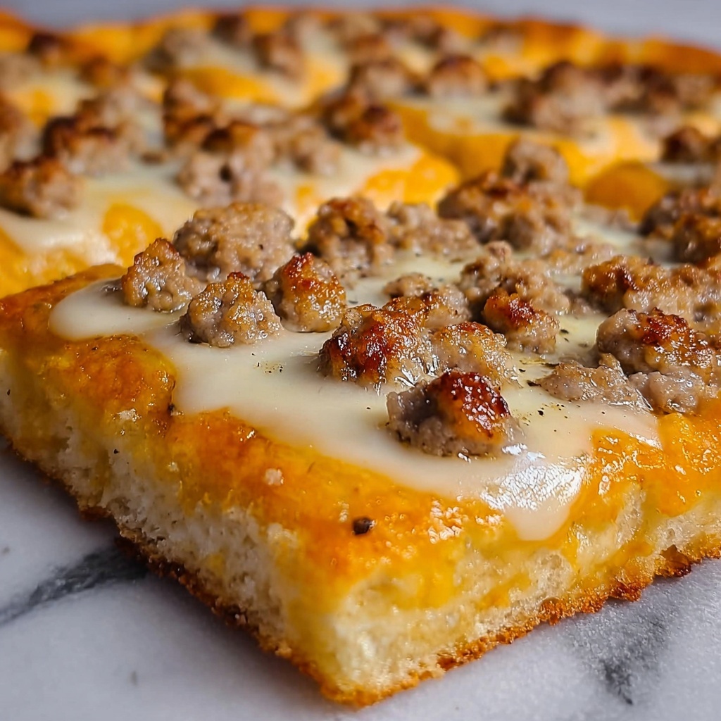 Sausage Gravy Breakfast Pizza Recipe - Recipe Image