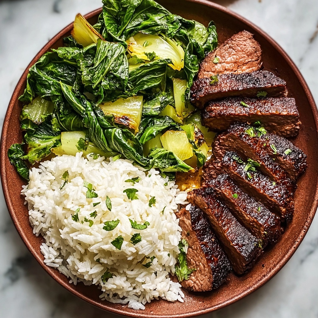 Herby Lemon Garlic Steak and Rice Recipe - Recipe Image