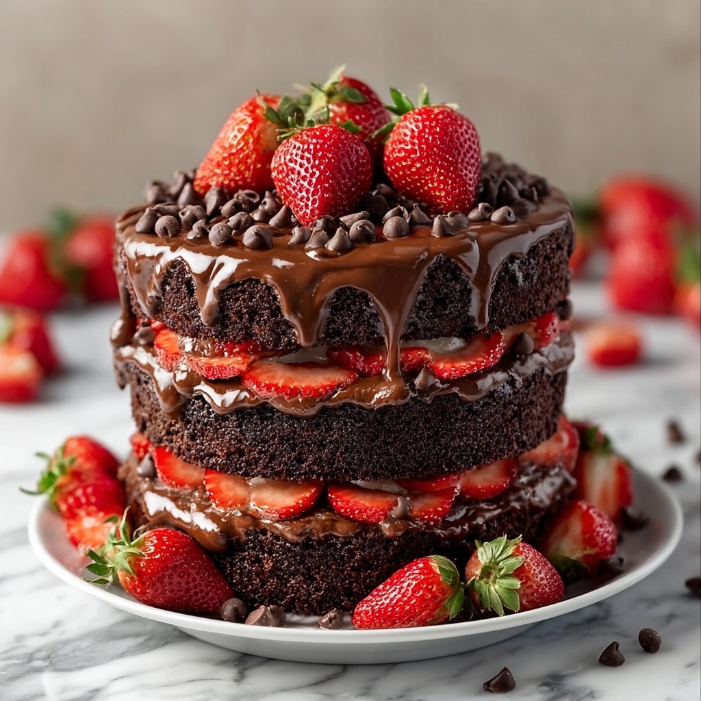 Chocolate Covered Strawberry Cake Recipe - Recipe Image