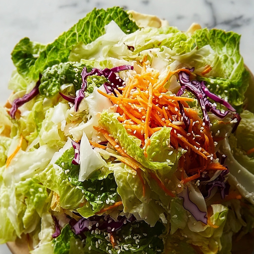 Easy Crunchy Asian Cabbage Slaw with Addictive Sesame Dressing Recipe - Recipe Image