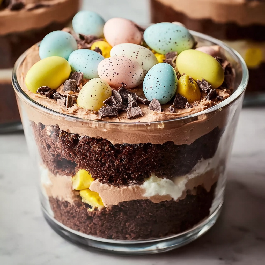 Mini Eggs Easter Brownie Parfaits Recipe - Recipe Image
