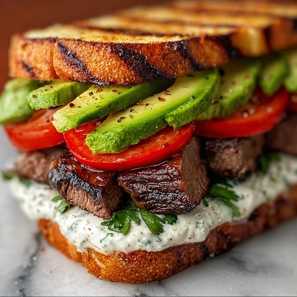 Grilled Steak & Avocado Sandwich Recipe - Recipe Image