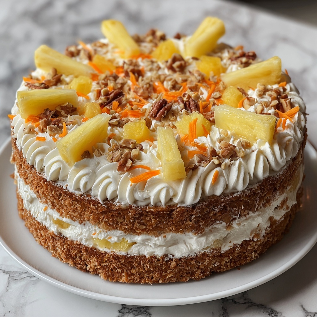 Hawaiian Pineapple Carrot Cream Cake Recipe - Recipe Image