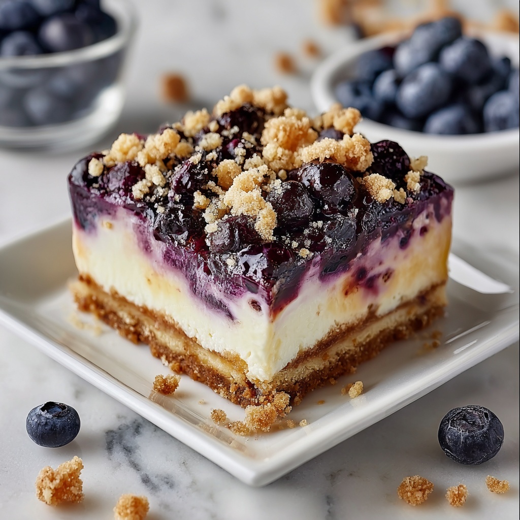 Lavender and Blueberry Cheesecake Bars Recipe - Recipe Image