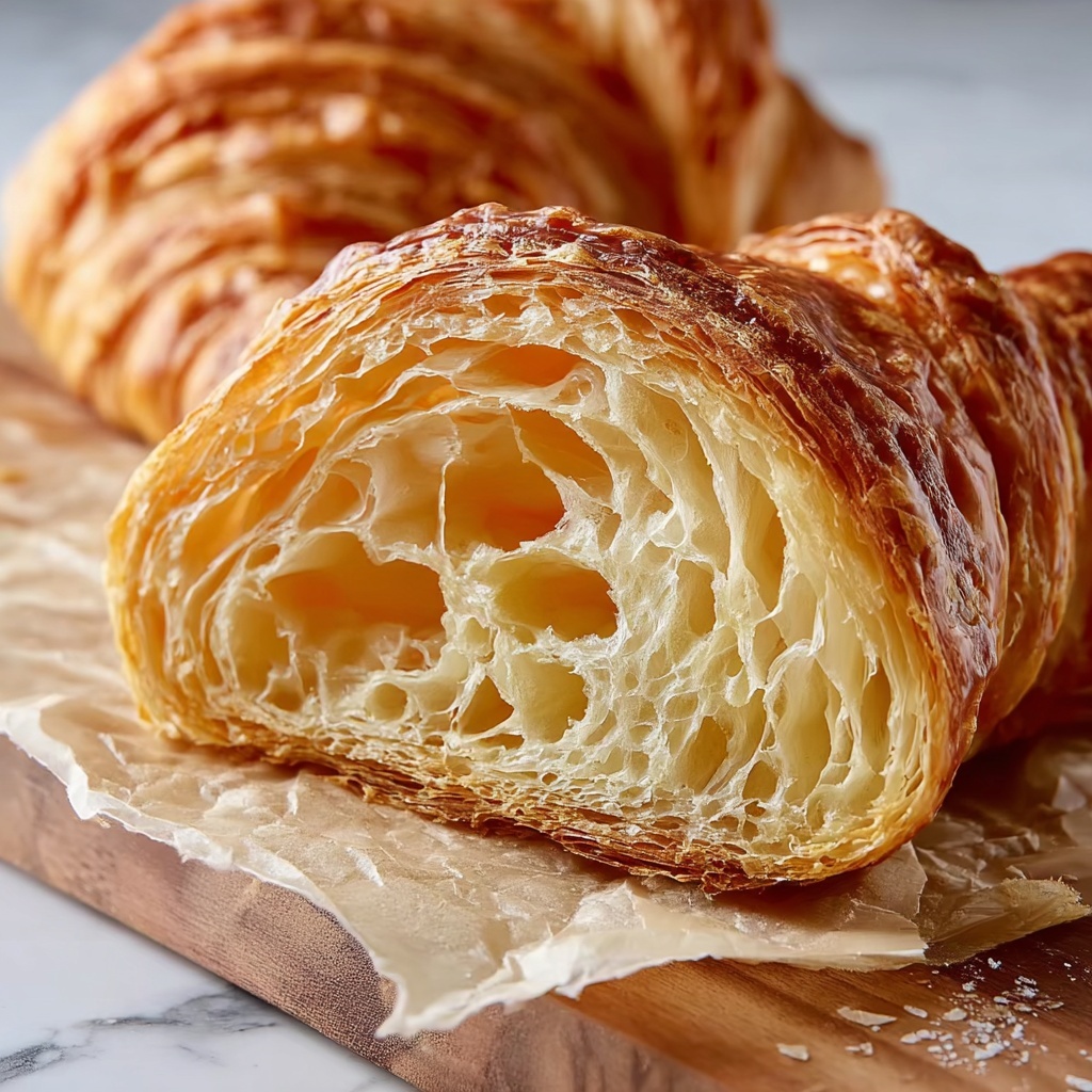 Flaky Sourdough Croissant Bread Recipe - Recipe Image