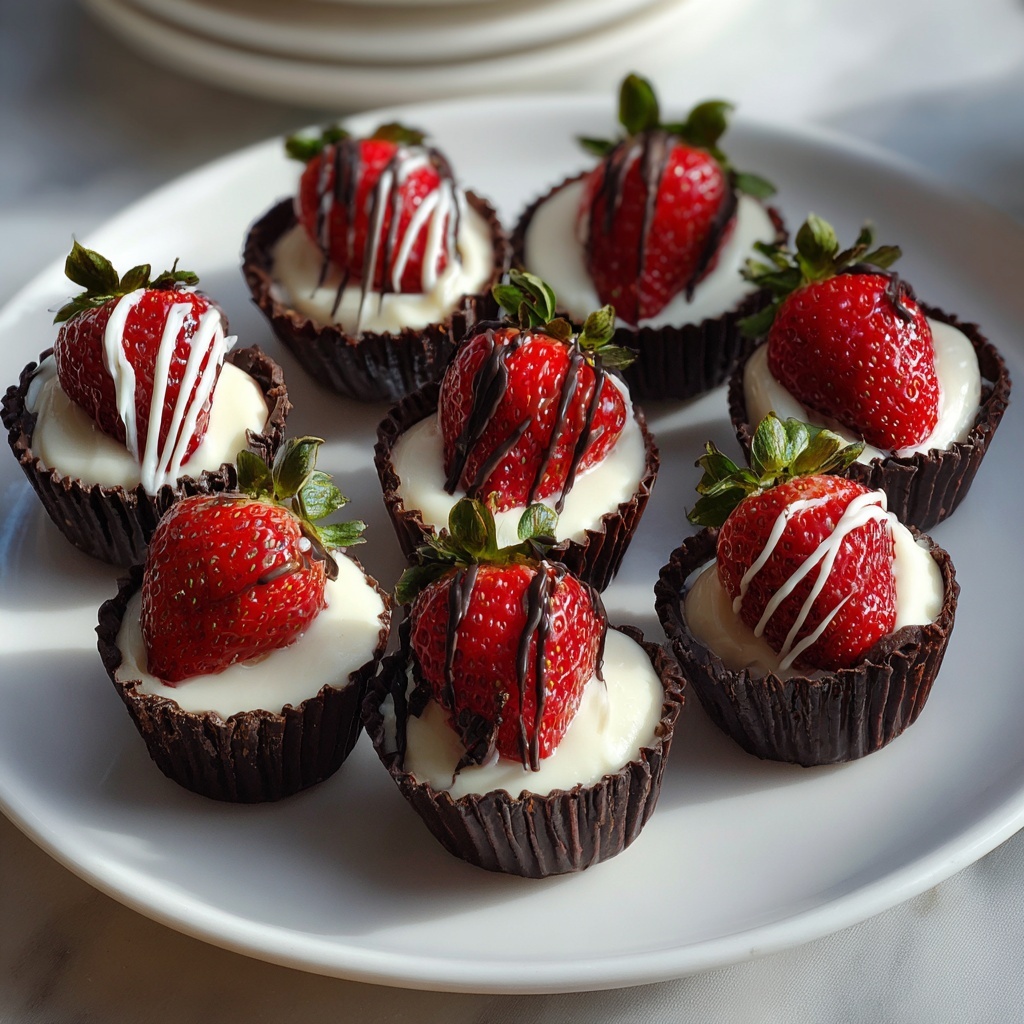 Chocolate Covered Cheesecake Strawberries Recipe - Recipe Image