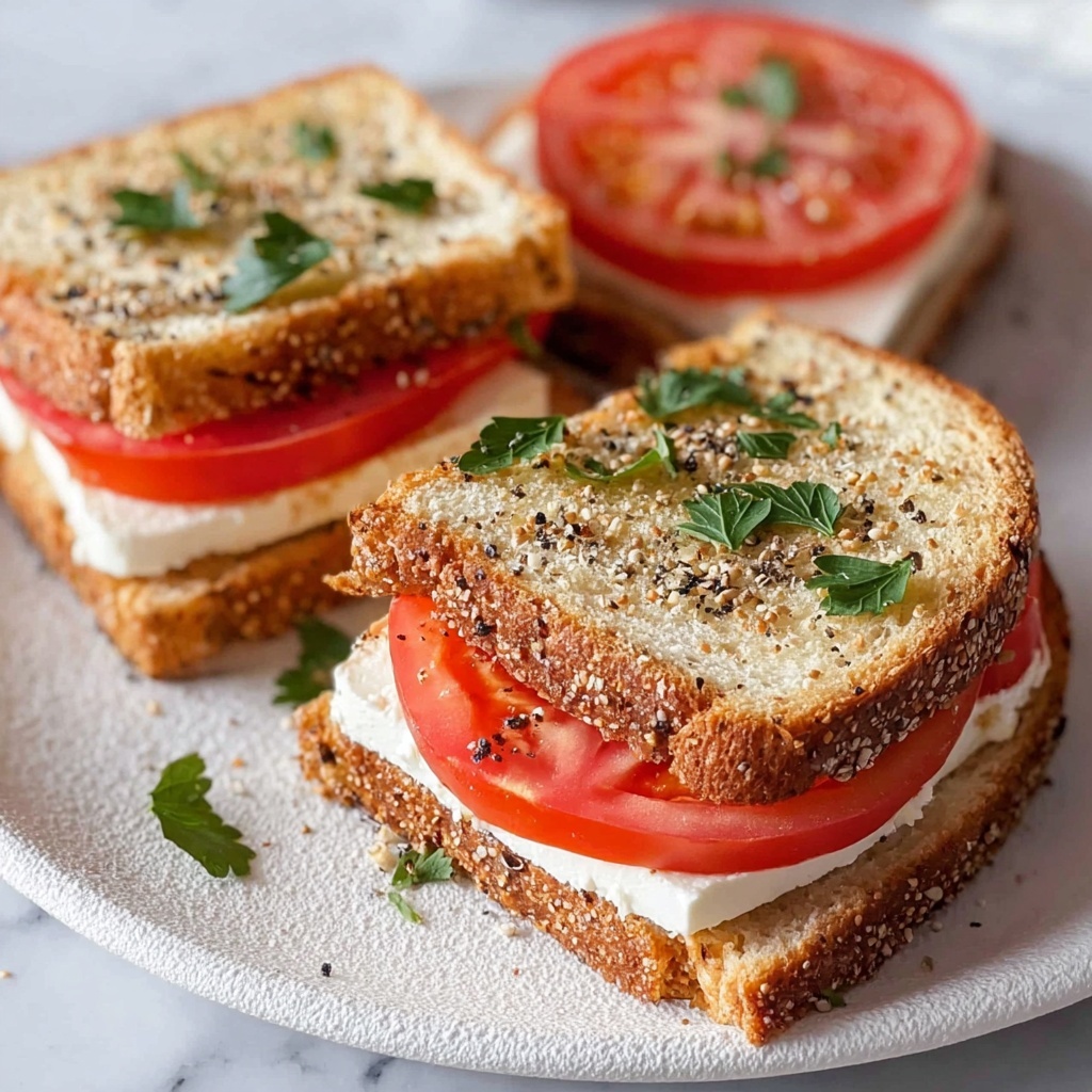 Tomato and Cream Cheese Sandwiches Recipe - Recipe Image