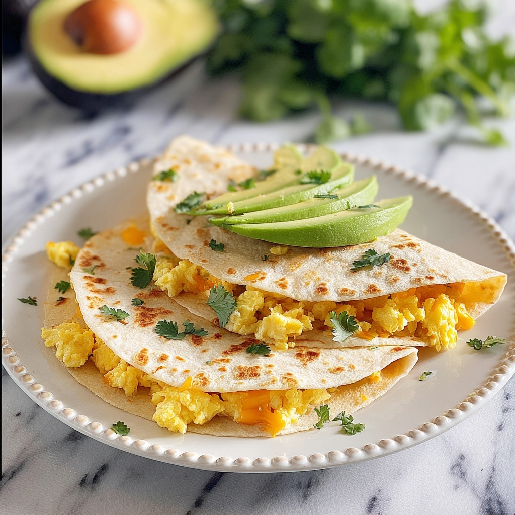 Egg & Avocado Breakfast Quesadilla Recipe - Recipe Image