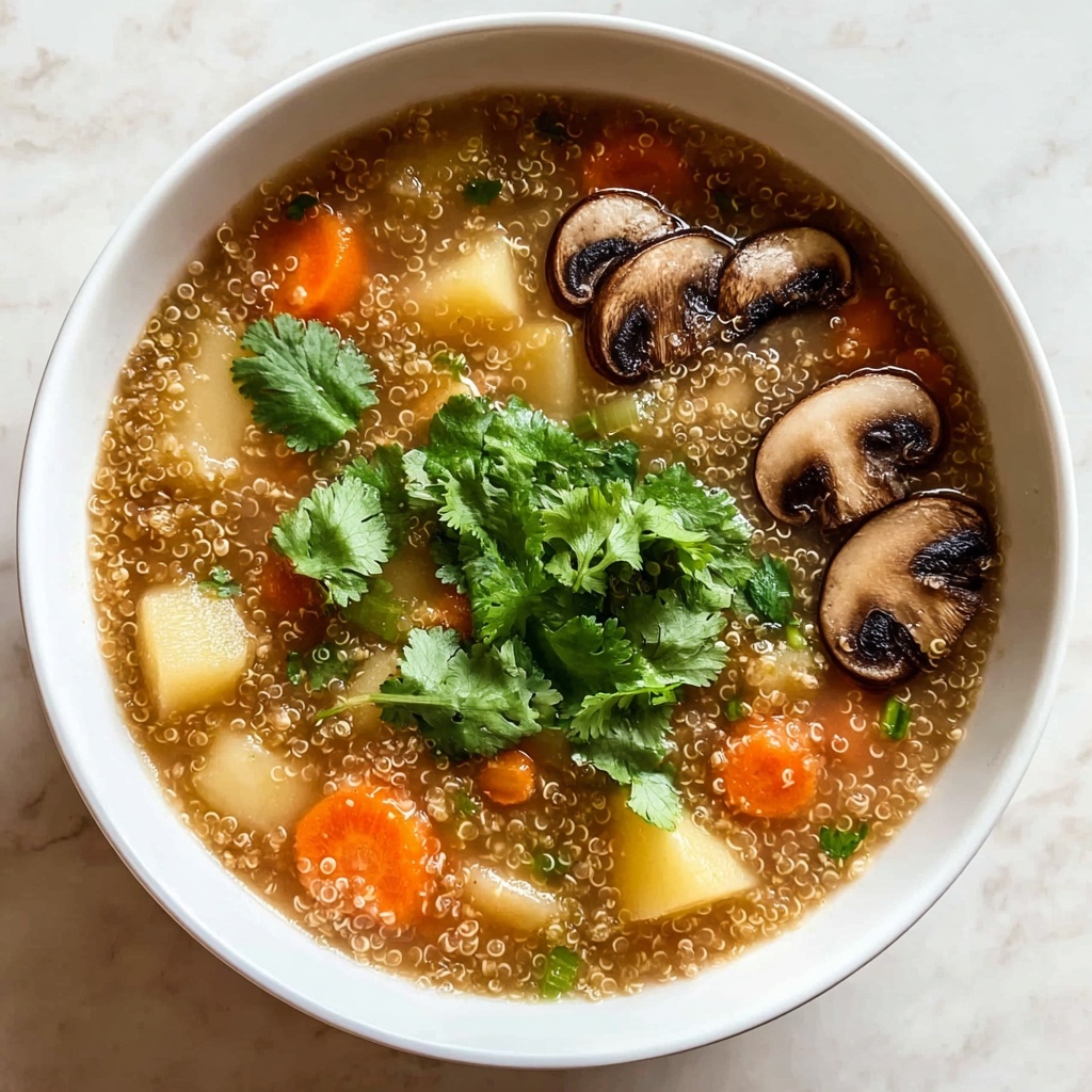 Hearty Mushroom Quinoa Soup Recipe - Recipe Image