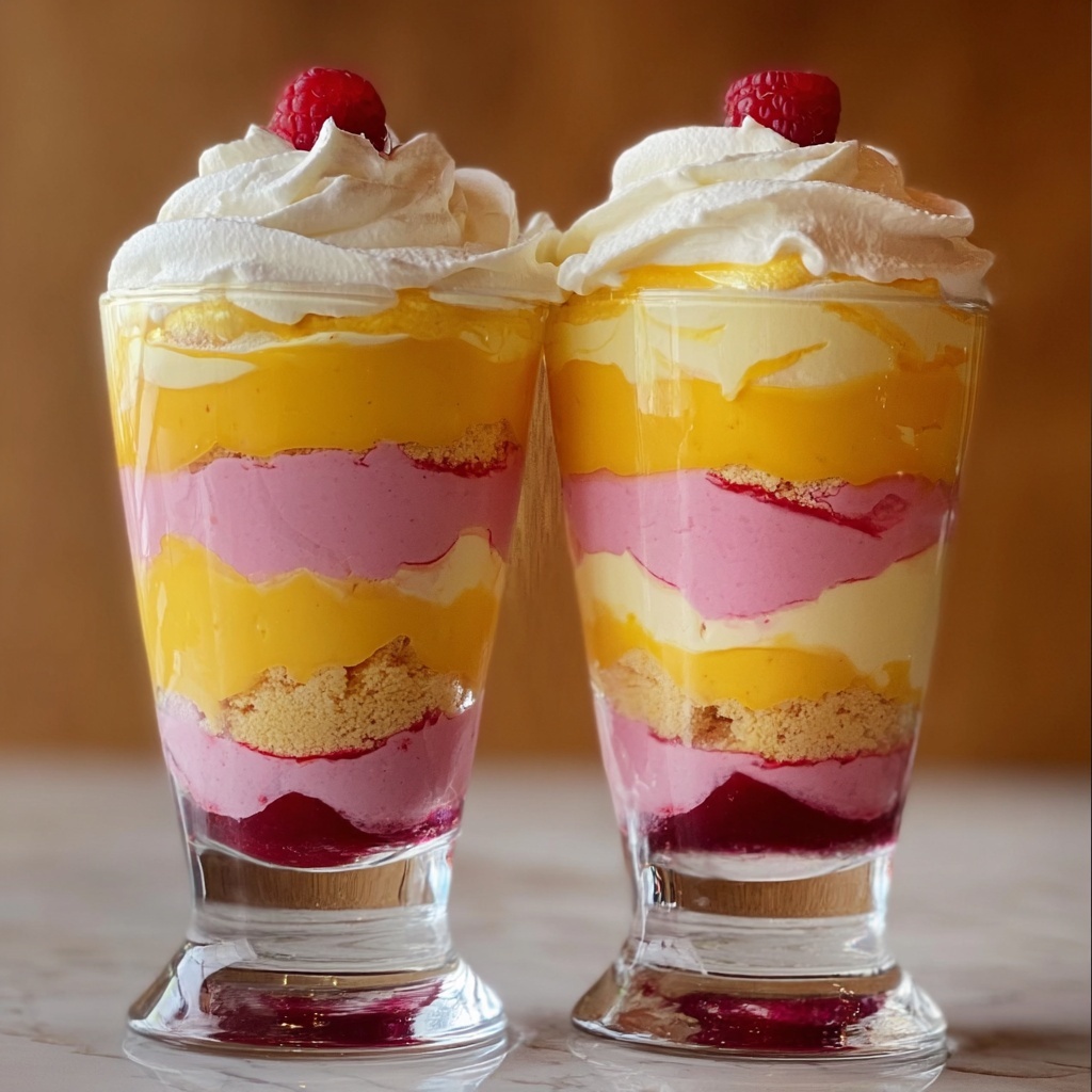 Layered Raspberry and Mango Sundae Recipe - Recipe Image