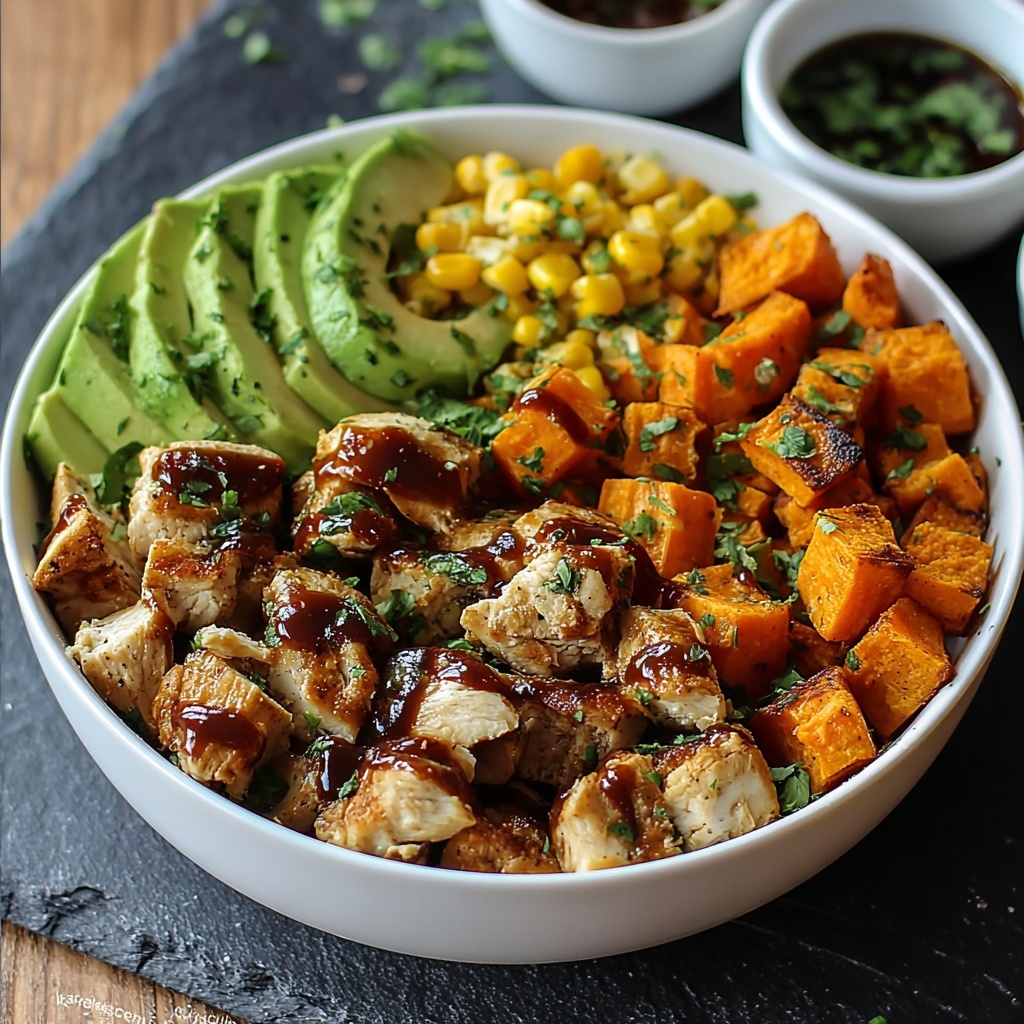 BBQ Chicken Sweet Potato Bowl Recipe - Recipe Image