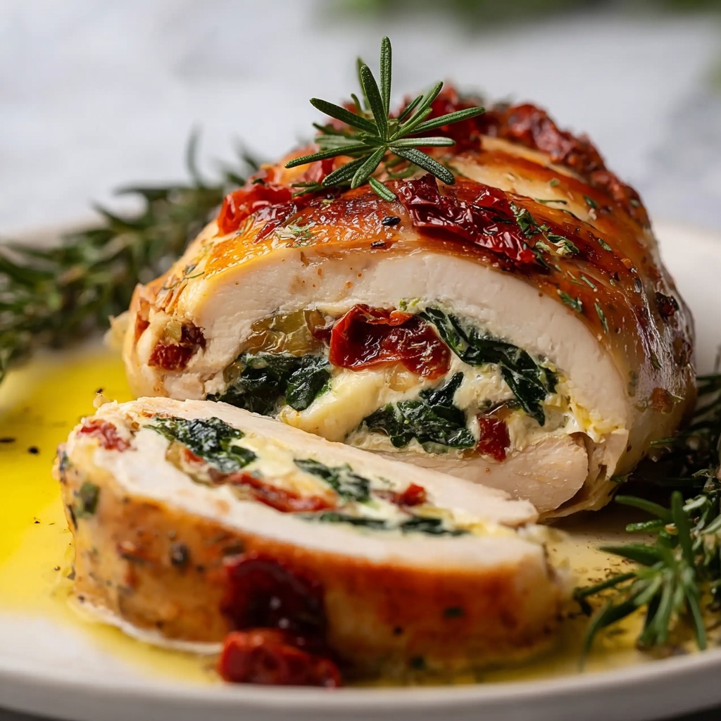 Stuffed Chicken Breast with Spinach and Cheese Recipe - Recipe Image
