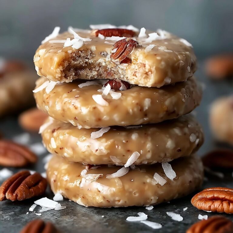 No-Bake Coconut Pecan Praline Cookies Recipe