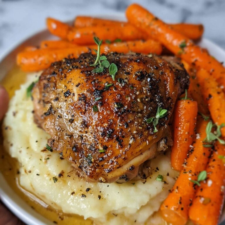Garlic Herb Chicken & Carrot Plate Recipe