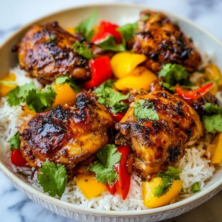 Spiced Chicken with Fragrant Rice and Colorful Vegetables Recipe